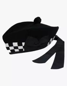 BLACK AND WHITE DICE HAT