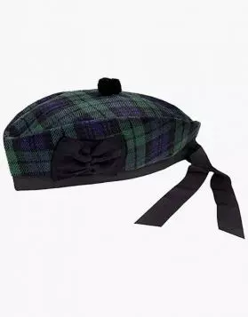 black watch tartan Kilt Glengarry Hat