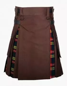 BROWN HYBRID KILT- Front Image 