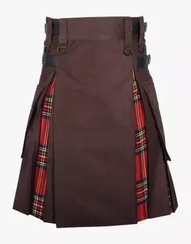 men cargo hybrid tartan kilt 