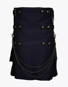 Fashion Gothic Utility Kilt-Front Image