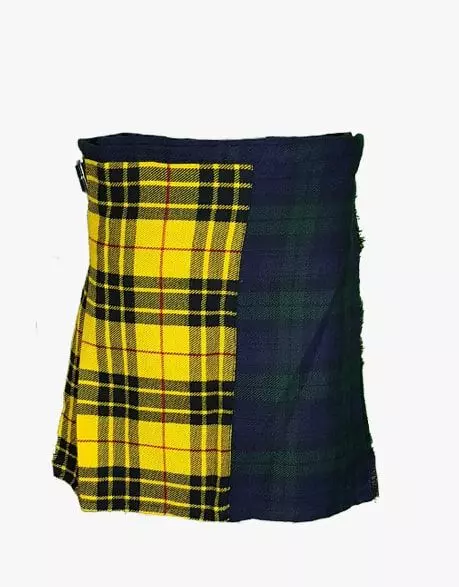 Black and yellow kilt top