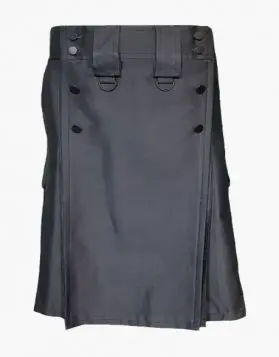 Duty Black Tactical Utility Kilt- Front Image