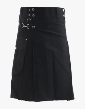 black cargo kilt