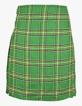 irish green tartan kilt