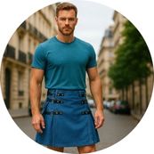 Denim Kilt Mens