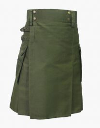 Olive Green Utility Kilt - Men Utility Kilt -TUK