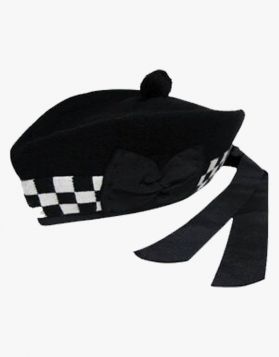 BLACK AND WHITE DICE HAT