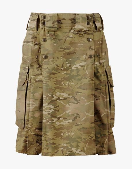 Men's Fashion Tactical Camo With outlet Black Front Apron Kilt