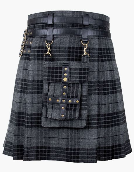 Mackenzie Tartan store Kilt With Leather Straps