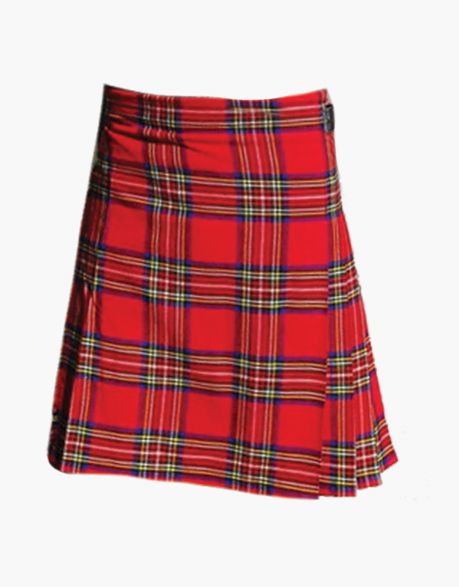 Deals Scottish Kilt Tartan Men's Royal Stewart Size 38 Acrylic Traditional Red Plaid