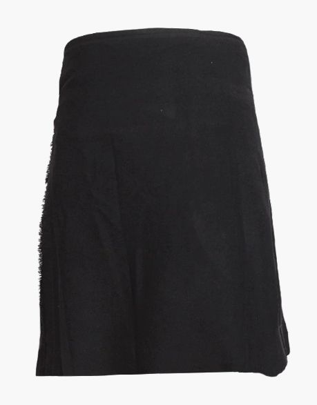 Black wool fashion kilt