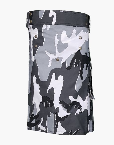 Men's Fashion Tactical Camo With outlet Black Front Apron Kilt