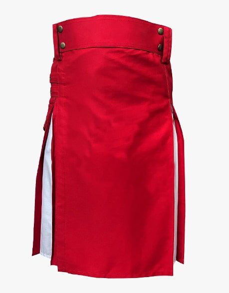 Red and White Hybrid Utility Kilt - TUK