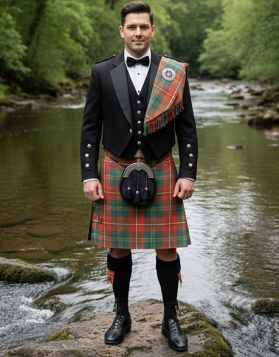Ancient Hay Tartan Prince Charlie Kilt Outfit
