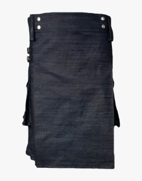 Black Denim Kilt Smart and Fit for Men