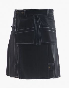  Black Working Kilt - Front Image