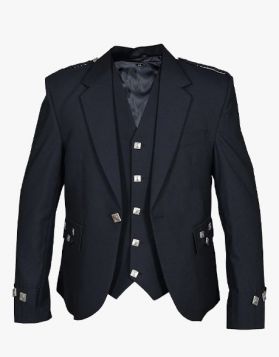 Black Argyle Kilt Jacket