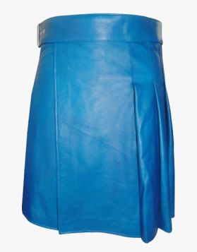 Blue Leather Kilt- Front Image 
