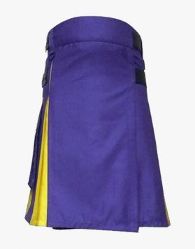 women hybrid kilt Blue and Yellow