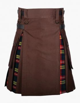 BROWN HYBRID KILT- Front Image 