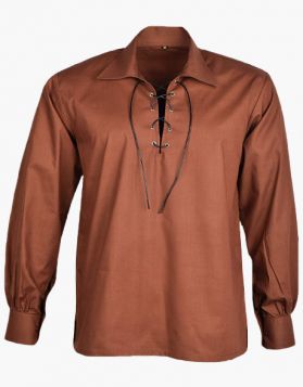 Brown Jacobite Ghillie Shirt- Front Image