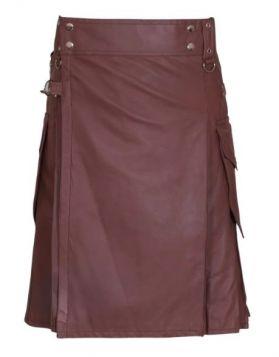 Brown Leather Kilt