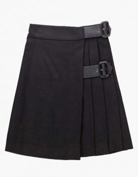 Female Black Mini Kilt- Front Image