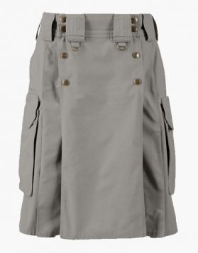 Grey Duty Tactical Utility Kilt- Front Image