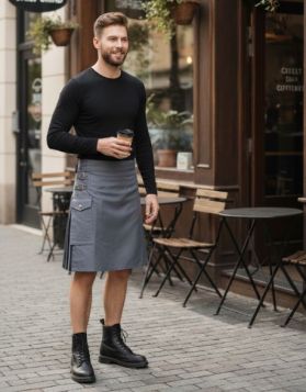 Grey Utility Kilt