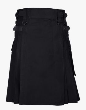 LAUTREAMONT GAULTIER BLACK UTILITY KILT