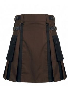 Modern Brown and Black Hybrid Kilt