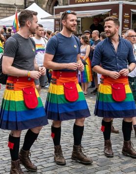Pride Rainbow Hybrid Kilt- Front Image 