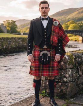 Prince Charlie Modern Hay Tartan Kilt Outfit - F 