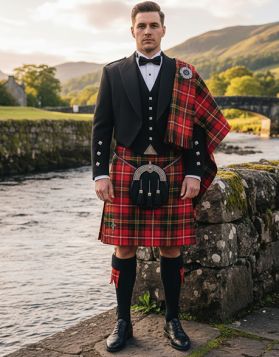 Prince Charlie Modern Hay Tartan Kilt Outfit