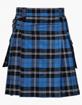 Ramsay Blue Tartan Utility Kilt - Front Image