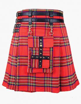 Royal Stewart Tartan Modern Utility Kilt - Front Image