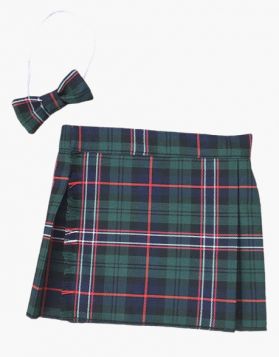 Scottish National Kids Tartan Kilt and Bow Tie - Front Image 