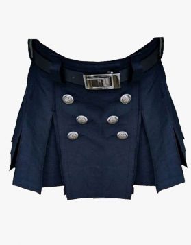 Short Length Women Cargo Modern Utility Kilt