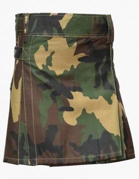 Women Woodland Camo Utility Short Kilt- Front 
Image   