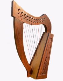 Lyre Harp 12 Strings - Irish Celtic Rosewood Lyre Harp