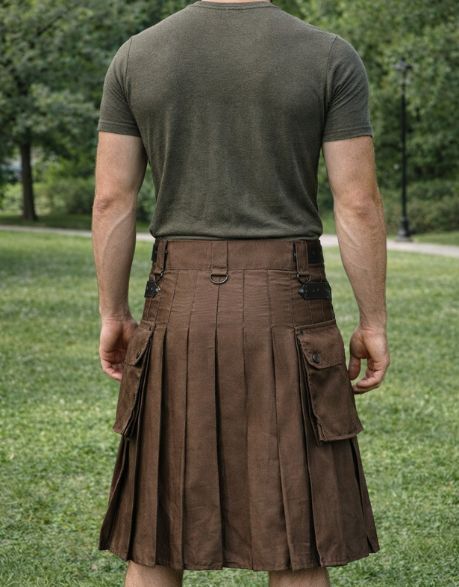 Lautreamont custom brown Utility kilt - Get New Look - TUK