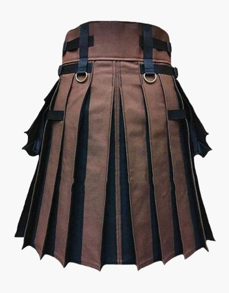 Black and Brown Hybrid Tactical Kilt - Quality Kilts