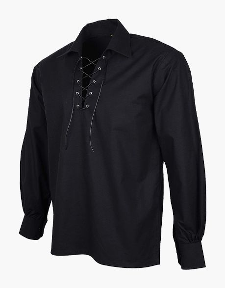 kilt dress shirt White Jacobite Ghillie Shirt