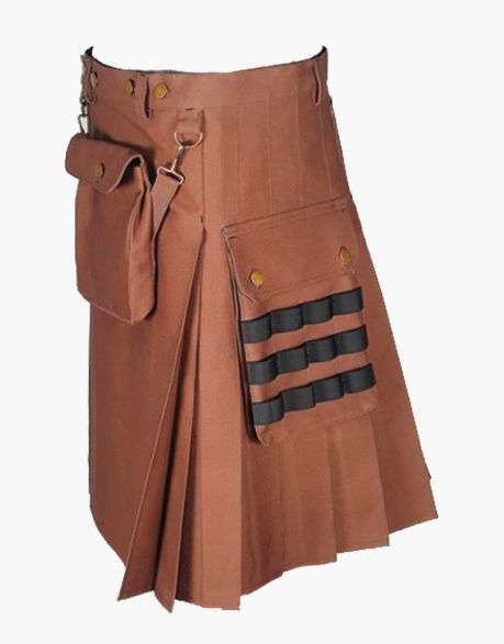 Men's Brown Deluxe Working Utility Kilt - UTK